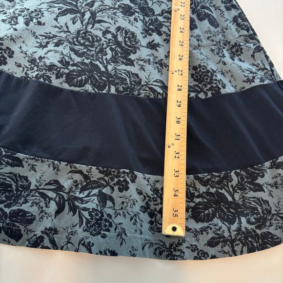 Effie’s heart dress women's size large floral black teal feminine girly quirky - Picture 7 of 9